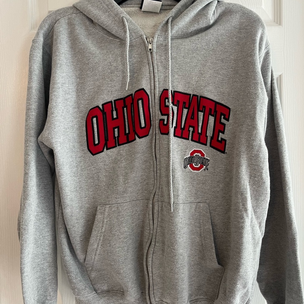Ohio State Gray Zip-Up Hoodie